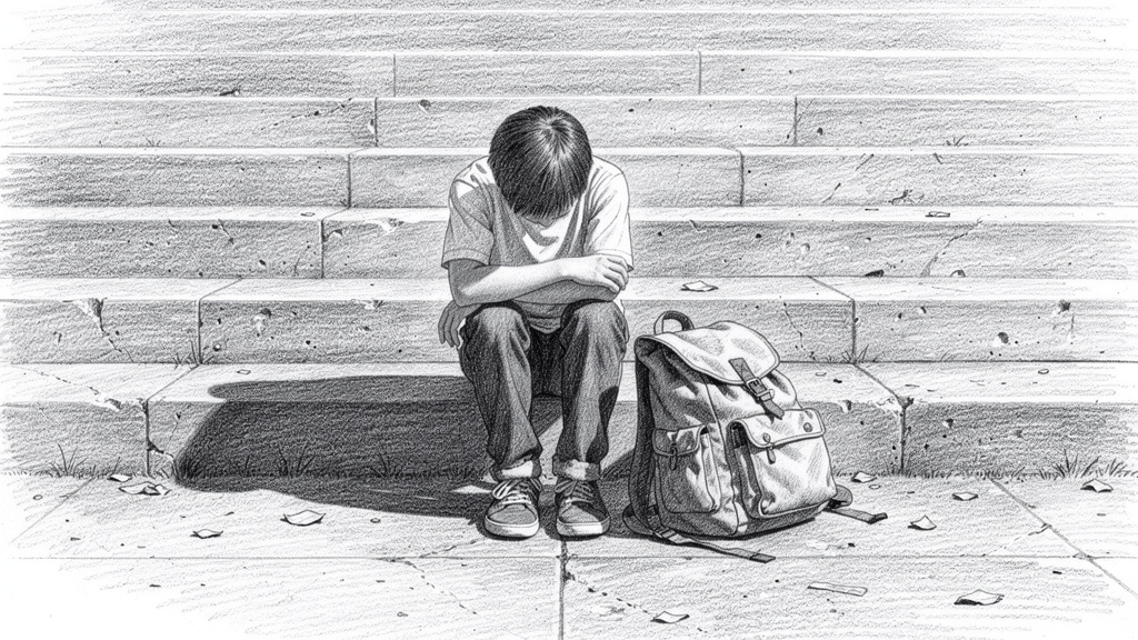 Imagen que muestra cambios emocionales en la ansiedad escolar (tristeza, irritabilidad, nerviosismo)